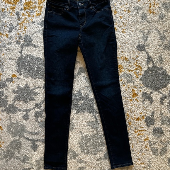 Dark Blue Skinny Jeans - Picture 1 of 2